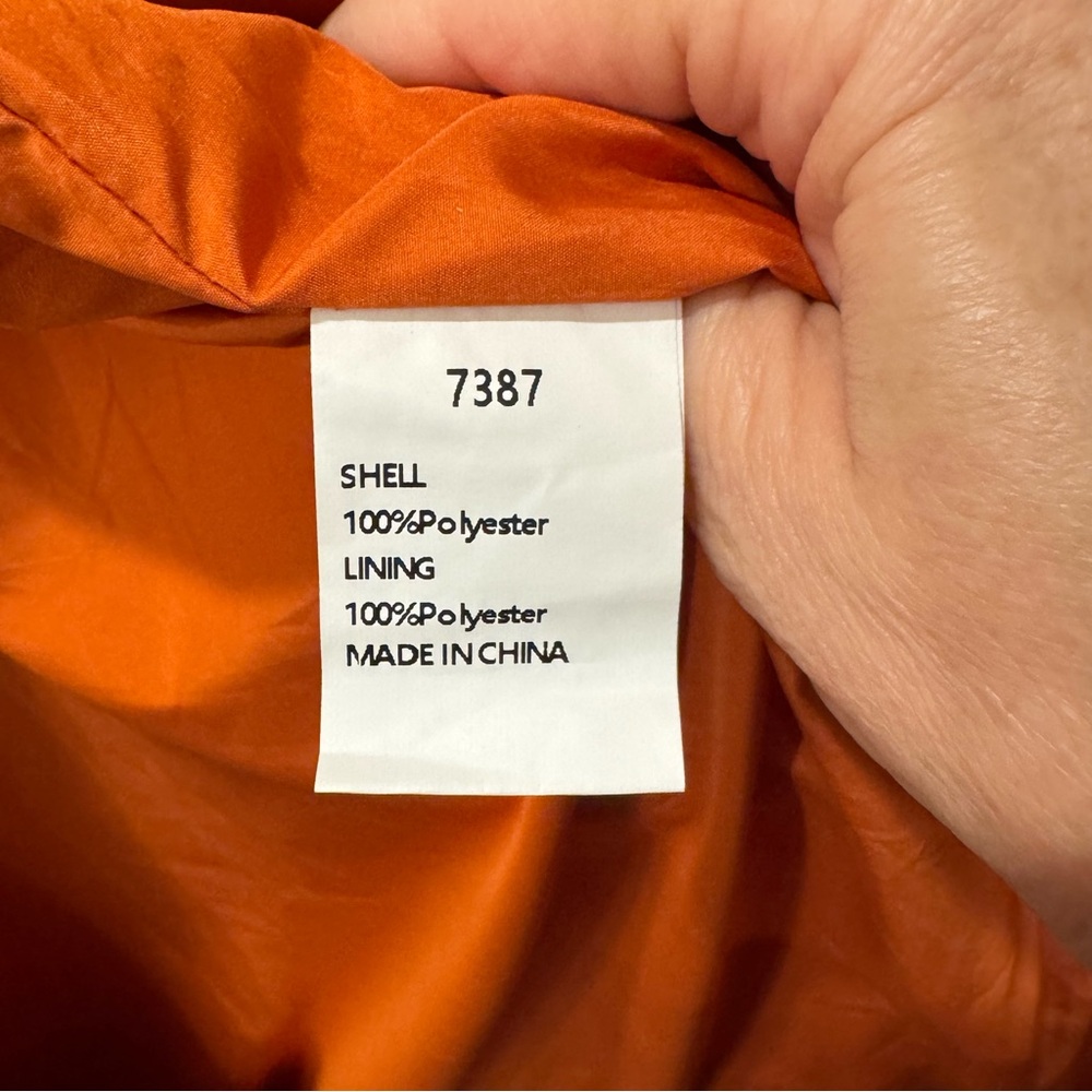 BTFBM burnt orange long puffer vest - Picture 4 of 7